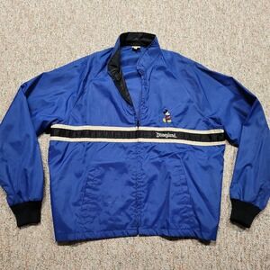 Disney Jacket Windbreaker Mens XL Blue Vintage 90s Mickey Mouse Disneyland USA